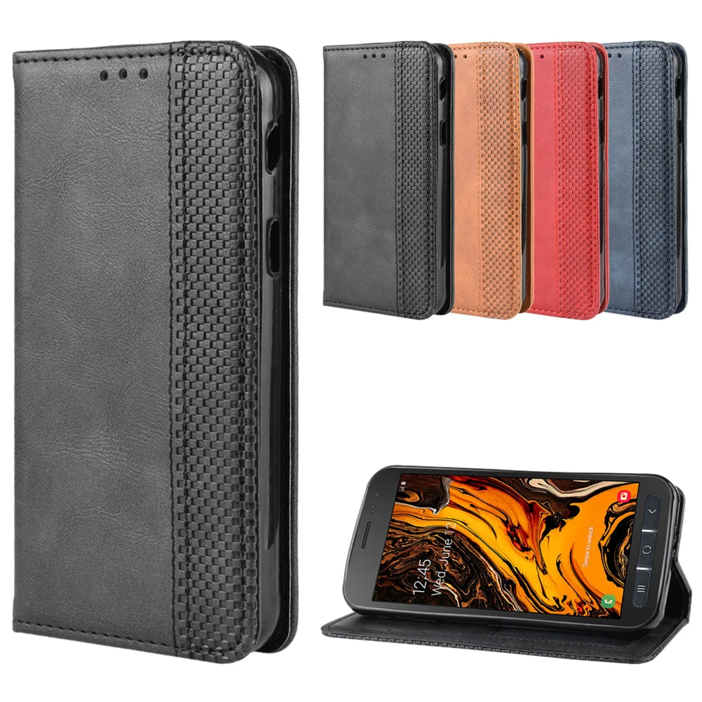 Для samsung Galaxy XCover 4S 4(G390F) A50 A50s A30s A10s кошелек Чехол в винтажном стиле из искусственной кожи с магнитной откидной крышкой