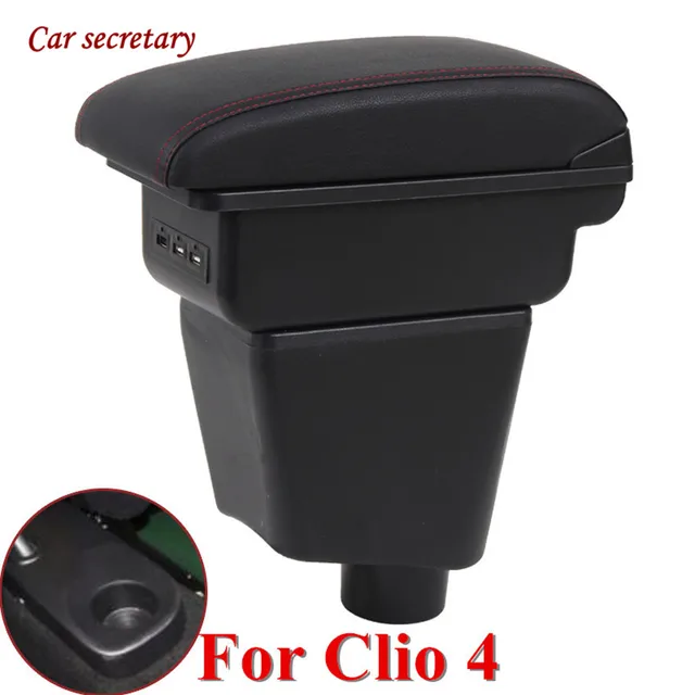 Araba Sekreter Clio 4 Kol Dayama Kutusu Merkezi Magaza Icerigi Kutusu Deri Kol Dayanagi Abs Saklama Kutusu Araba Styling Ic Konsollari Armrests Aliexpress