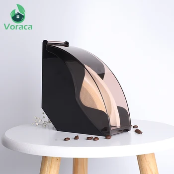 

Dustproof Coffee Filter Paper Storage Box with Cover Hand Drip Coffee V60 Filter Paper Holder Rack Dispenser Stand Tools Barista