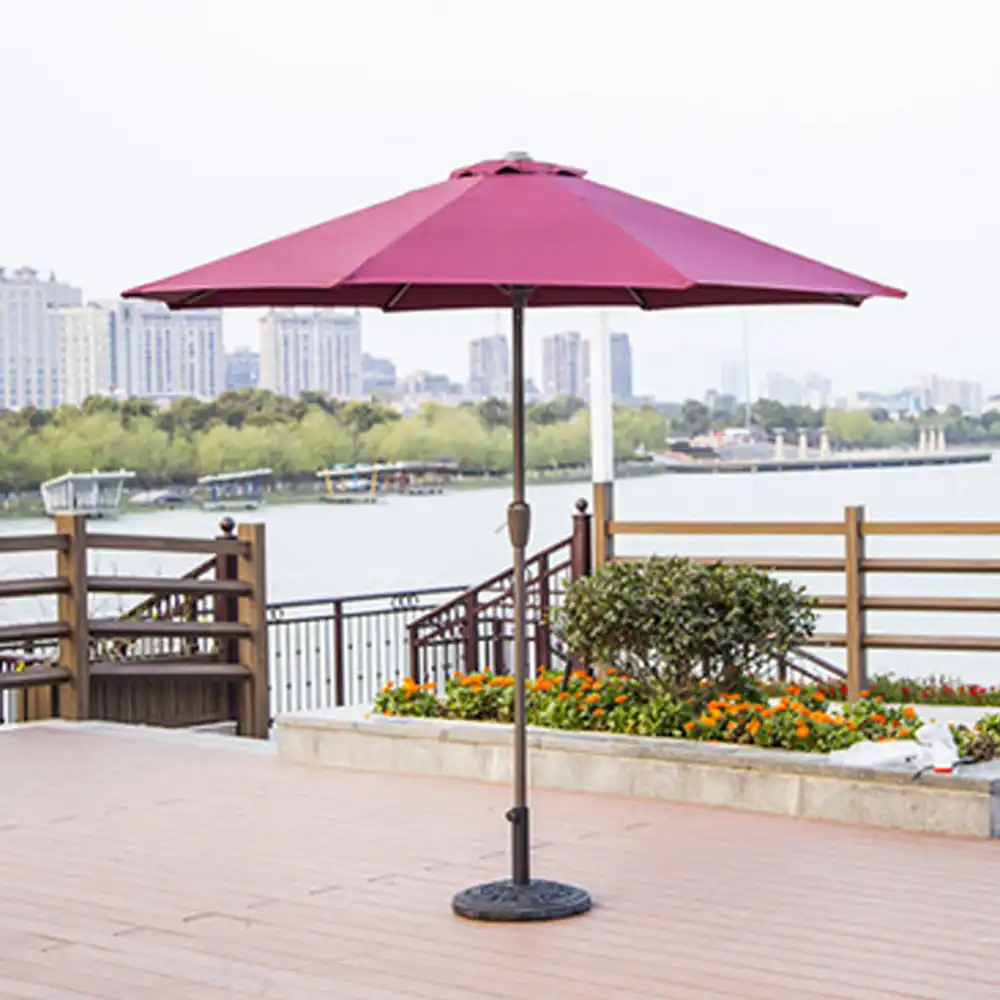 Camping 9ft Outdoor Adjustable Height Anti Uv Patio Umbrella 8 Rib Market Umbrella Awning Sunshade Beach Sun Shelter Tarp Sun Shelter Aliexpress