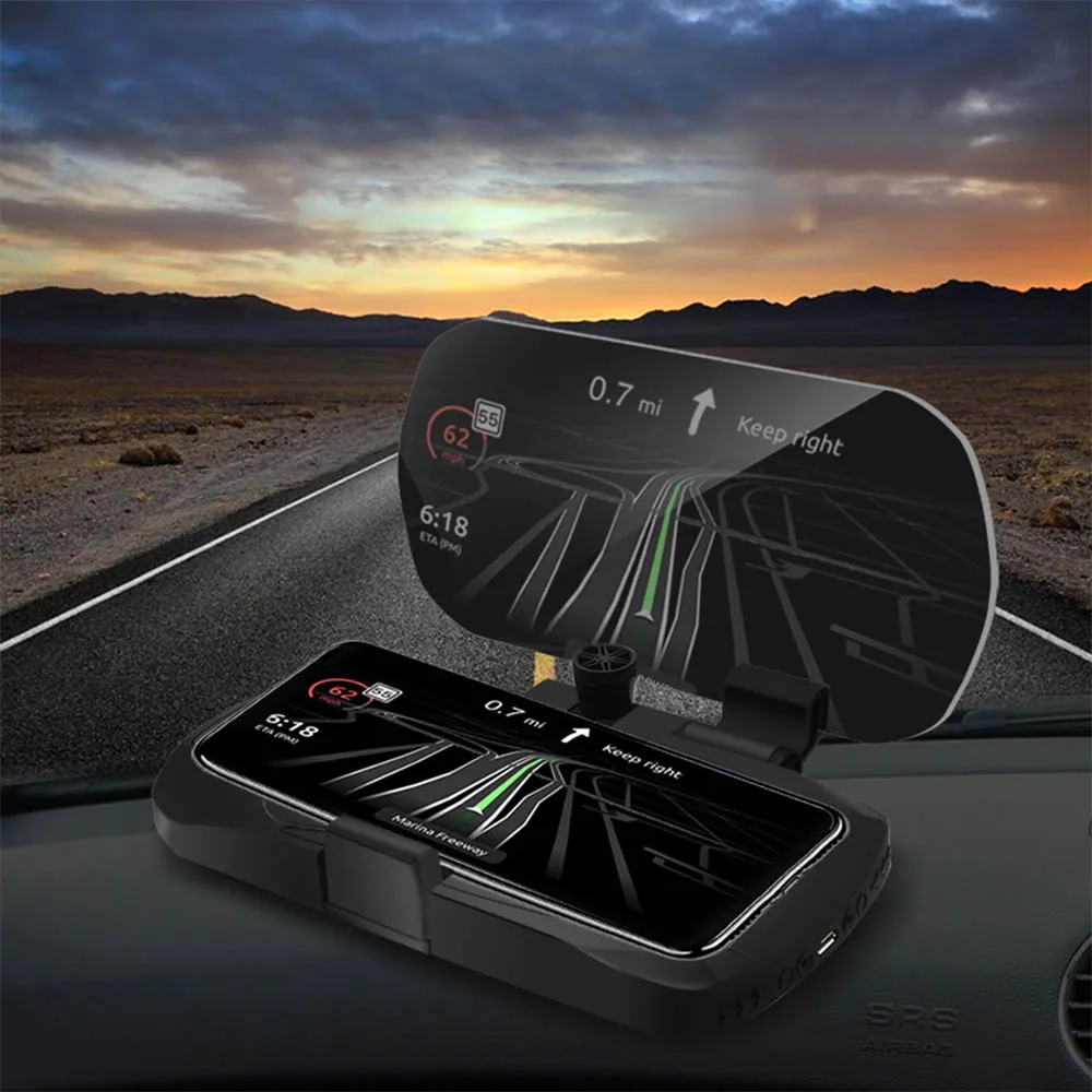 

Fast Charging Qi Wireless Charger Pad for iPhone 12 10W GPS HUD Map Guide Wireless Charging Pad Wireless Car Mount Charger Stand