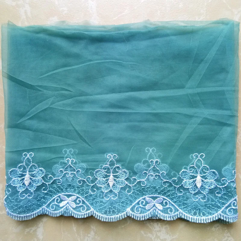 

20Yards Light Blue Lace Ribbon Trim Applique for Costumes Dresses Trimmings Edge Laces Fabric Embroidery Sewing Accessories