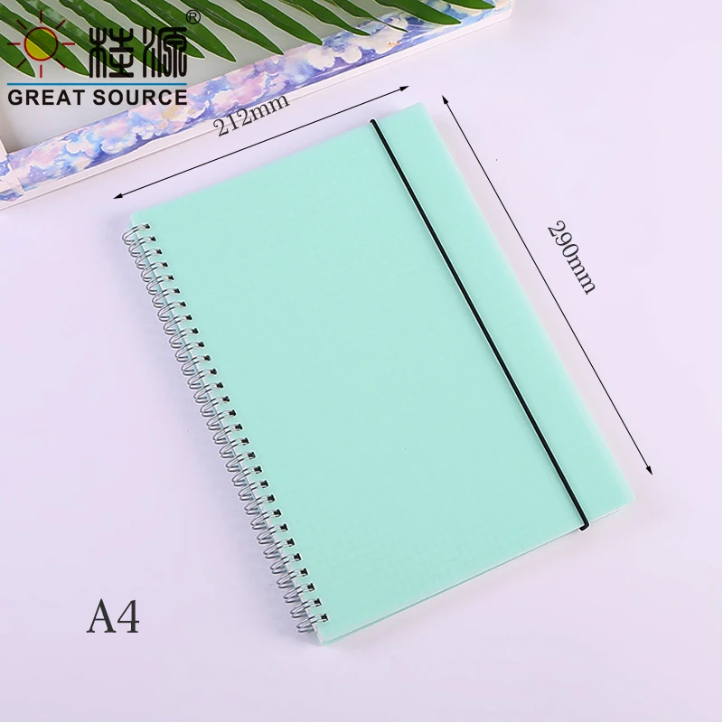 

MQQ A4 Sketch Book Blank/Grid/Lines/Dot Page Translucence Cover Metal Spiral Artist Sketch Pad Durable Acid Free Paper (4PCS)