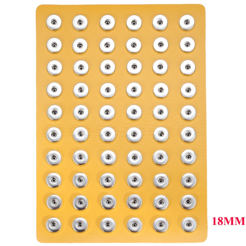Fit 18mm Snaps Оснастки ювелирные изделия стенд держатель подходит 60 шт 12 мм и 18 мм Металлические стеклянные пуговицы ювелирные изделия кожа мягкий дисплей стенд - Окраска металла: Fit 18mm Snaps