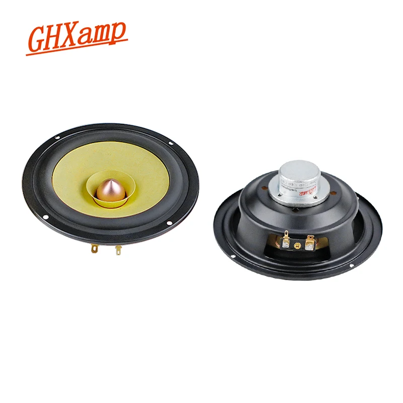 5.25Inch Full Range Speaker NdFeB Tweeter Mid Woofer Cotton Linen Fibe Cone for Meeting Background Audio Unit 1Pairs