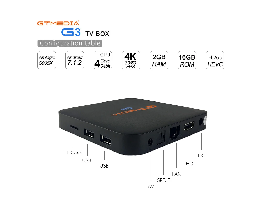 GTMEDIA G3 Smart tv box H.265 wifi netflix Iptv подписка Италия Великобритания немецкий французский испанский Бразилия для Android Box Enigma2 M3u