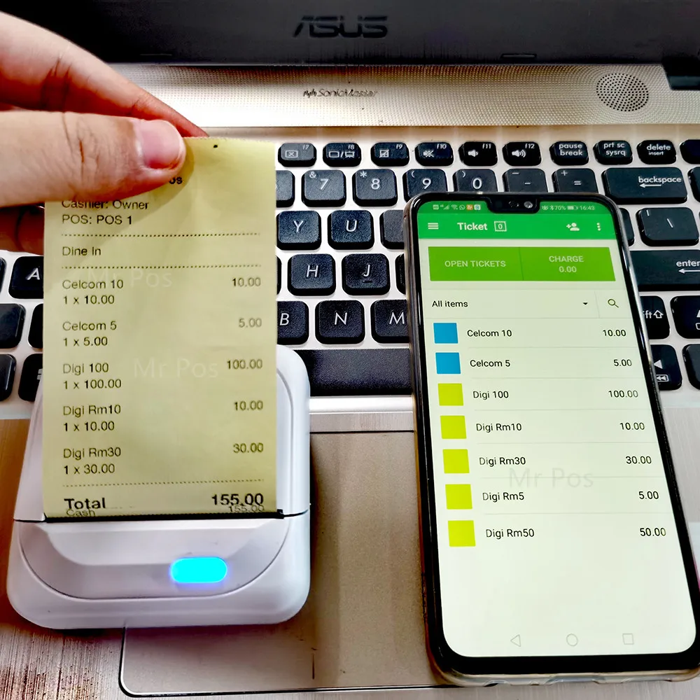 203 точек/дюйм Bluetooth принтер для iOS Android термопринтер|Принтеры| |