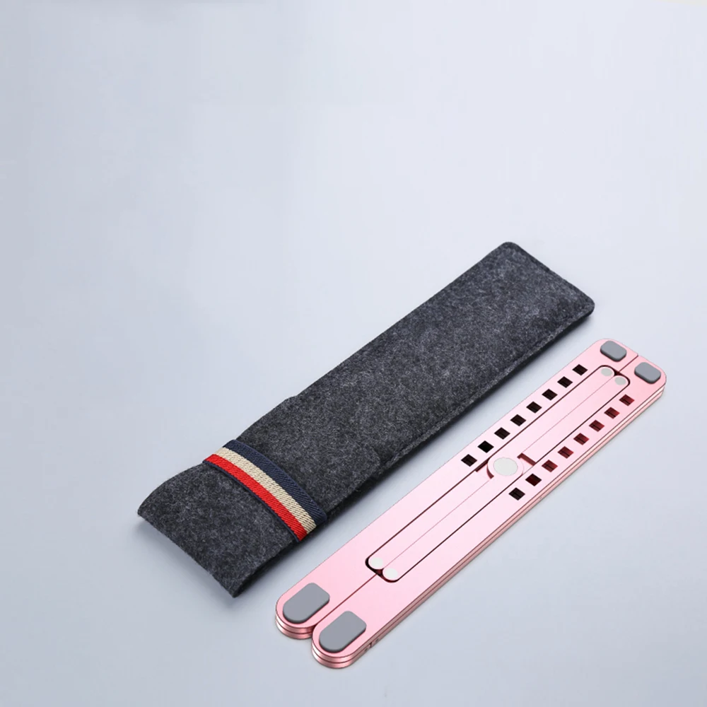 

Laptop Stand Portable Heights Adjustable Aluminum Alloydesktop Ventilated Cooling Holder Folding Ultra For Macbook Dropshipping
