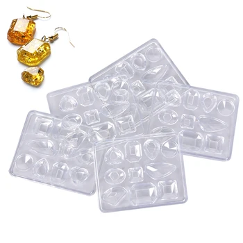 

1pc Silicone Geometric Jewelry Mold DIY Jewelry Making Epoxy Pendant Tool Multi Styles UV Mold Resin Molds