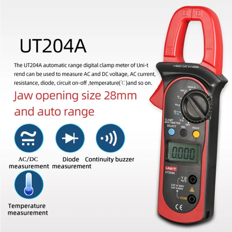 Цифровой токоизмерительный прибор UT203 UT204 UT204A новый диагностический инструмент