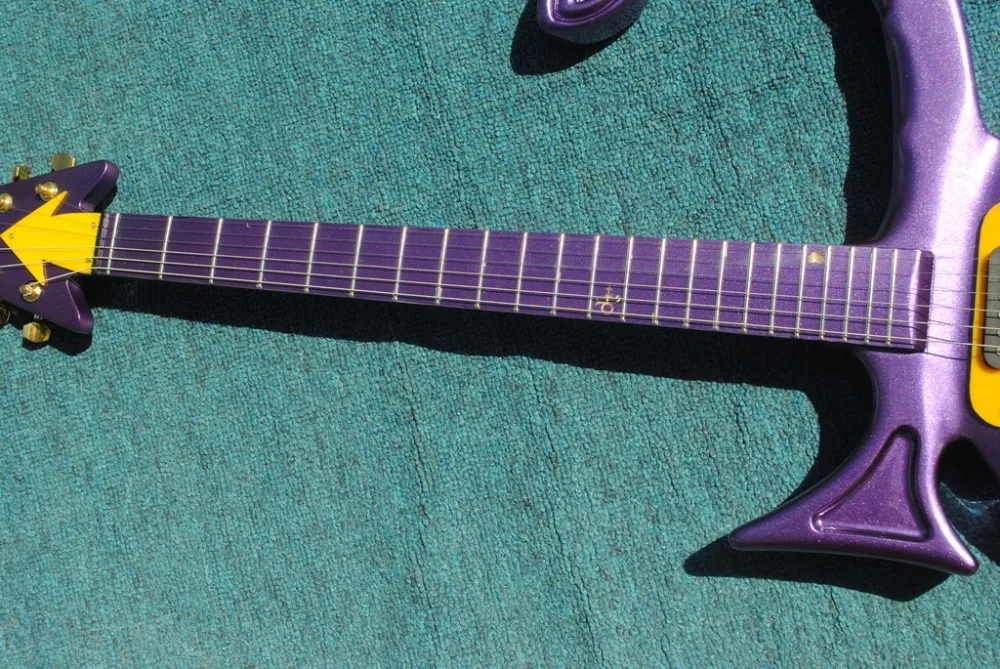 Prince Cloud Symbol inlays гитара фиолетовая Классическая электрогитара ручной работы гитара