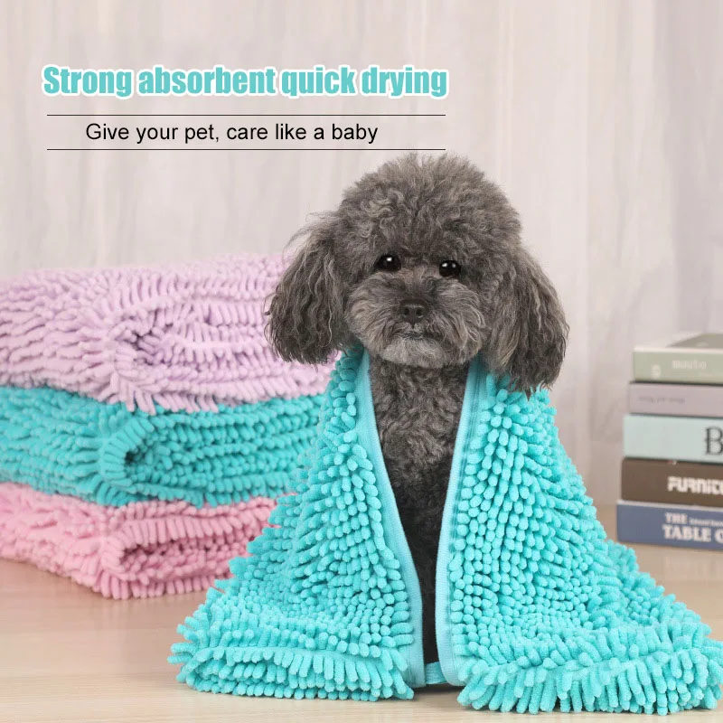 

Pet Bathrobe S-L Dog Cat Bath Towel for Small Medium Large Dogs 240-608g Microfiber Super Absorbent Pet Hoodies Drying Puppy