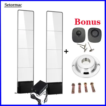 

EAS System RF8.2Mhz Checkpoint Compatible Transparent Anti Shoplifting Device+Security Alarm Tag 100 Pcs+Security Tag Detacher