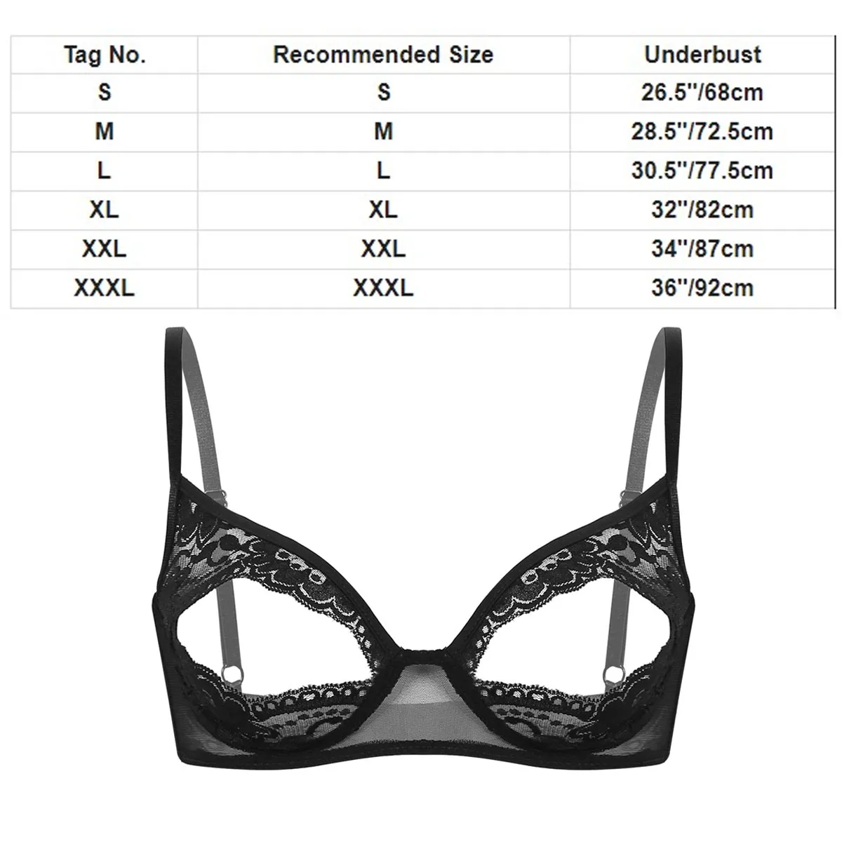Women Bra Erotic Lingerie Womens Sheer Mesh Floral Lace Nipple Split Wire-Free Unlined Bikini Bra Triangle Bralette Exotic Open Cups Bras Plus Size