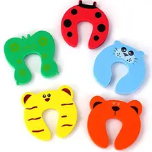 5 шт. Мультяшные цветные дверные карты, предотвращающие защелку пальцев, замки для детского шкафа и ремни для защиты пальцев ребенка, детские дверные стопоры