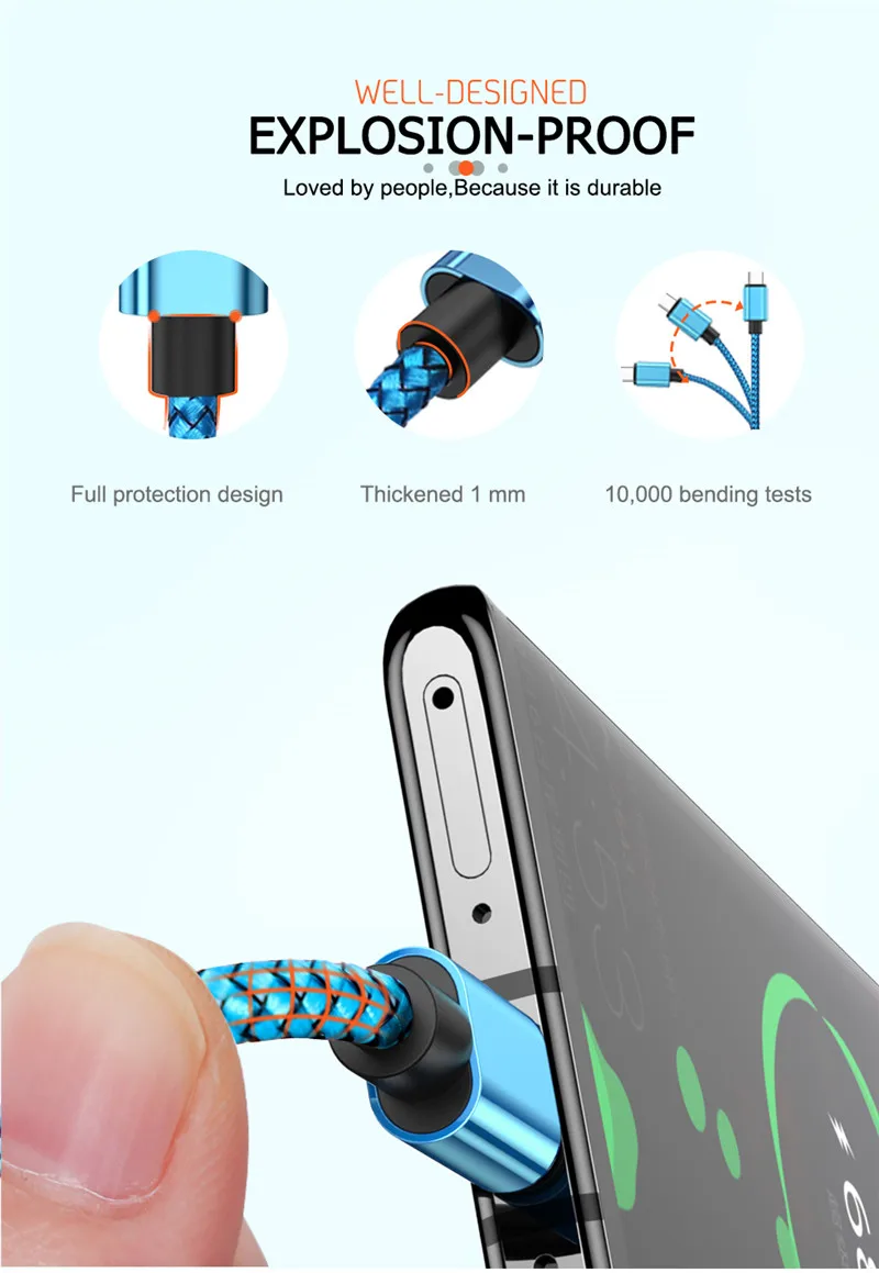 1 м usb type C кабель зарядного устройства для samsung S10 S9 S8 A50 Xiaomi Redmi Note 7 провод для быстрого заряда мобильного телефона USBC шнур данных происхождения