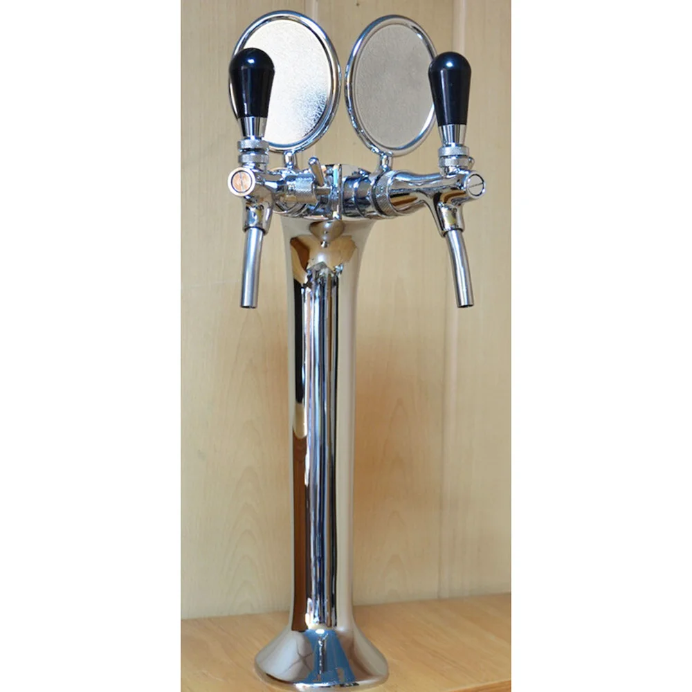 Keg Kegerator Beer Tap Tower Unit, Craft 2 Lines Beer Dispenser Column