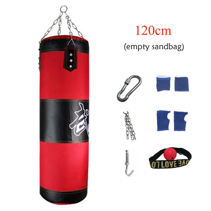 120CM-ball palm wris 60-150 см боксерский мешок с песком пустой MMA удар мешок спорт кик бокс с песком Муай Тай боксер тренировочный вес Fitnes оборудование - Цвет: 120CM-ball palm wris
