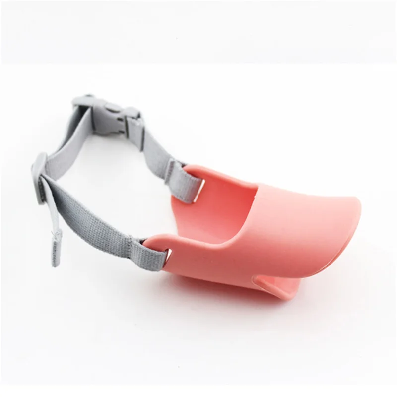 pink Модные мягкие резиновые собачьи Muzzles Duckbill стильные чехлы для собак для маленьких средних собак защитные ошейники для собак аксессуары для животных принадлежности - Цвет: pink