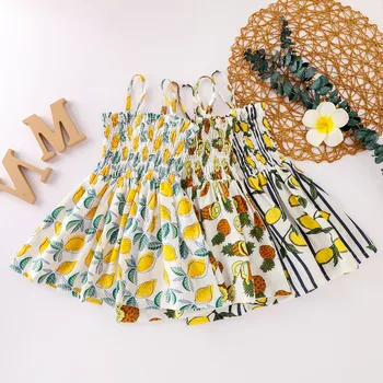 

Toddler Kids Baby Girls Suspenders Fruit Print Princess Dress Clothes