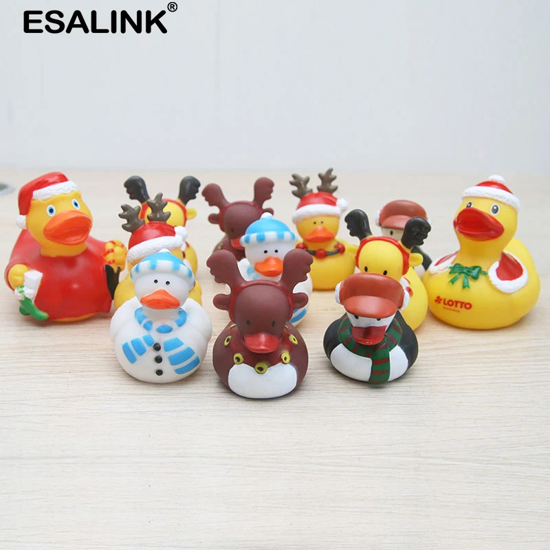 ESALINK 8 шт Случайные игрушки для ванной Рождественский шарф шляпа снеговик
