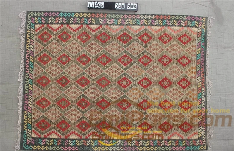 11469 Турецкий ковры-килим ручной работы шерсть гостиная в форме квадрата геометрической формы турецкий шерстяной Вязание - Color: 11469