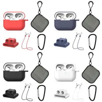 

1Set Silicone Earphone Case Storage Bag Anti-lost Strap Buckle for Airpods Pro