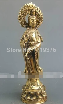 Бесплатная доставка &ltкитайская Бронзовая статуэтка Кван Инь |