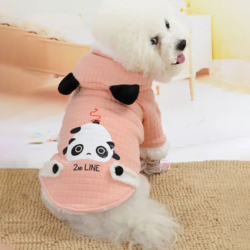 Зимняя одежда для собак; теплое пальто с капюшоном для питомцев; одежда с капюшоном для щенков, чихуахуа, Йоркцев; утепленная куртка на 2 ноги для холодной погоды