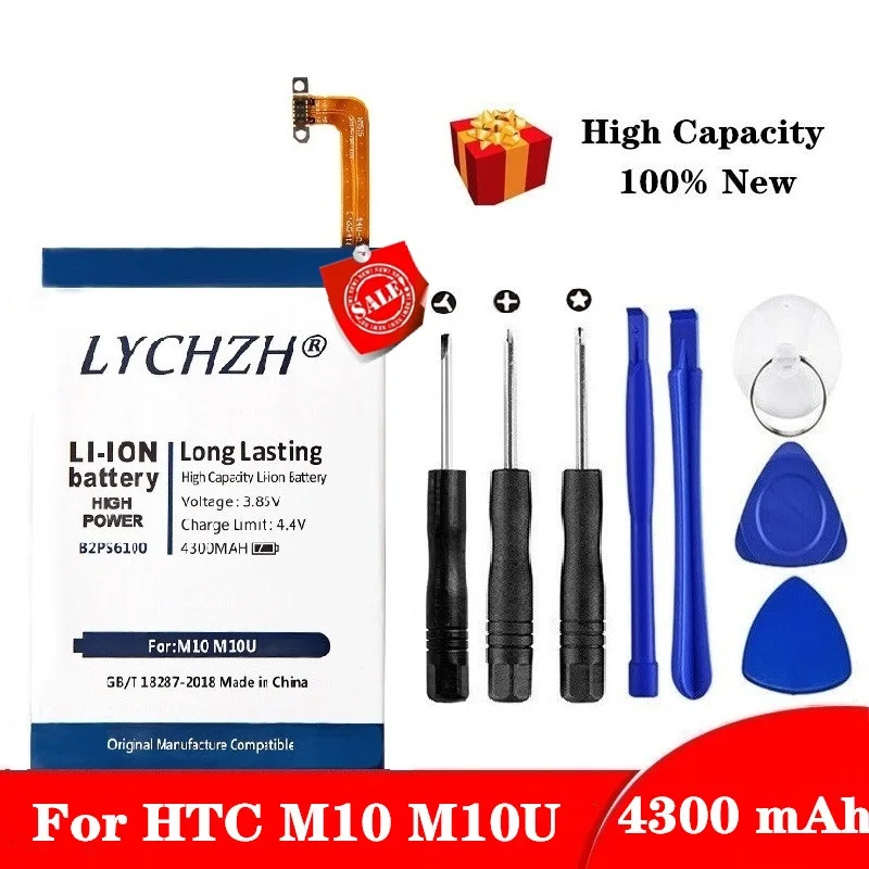 

4300mAh New Replacement Battery B2PS6100 Phone Battery Fit for HTC One M10 10/10 Lifestyle M10H Battery with free tools