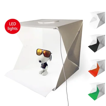 

Ring Lightbox Folding Portable Photo Studio Box Photography Softbox light box For Phone DSLR Camera Shooting with 6 Backdrops