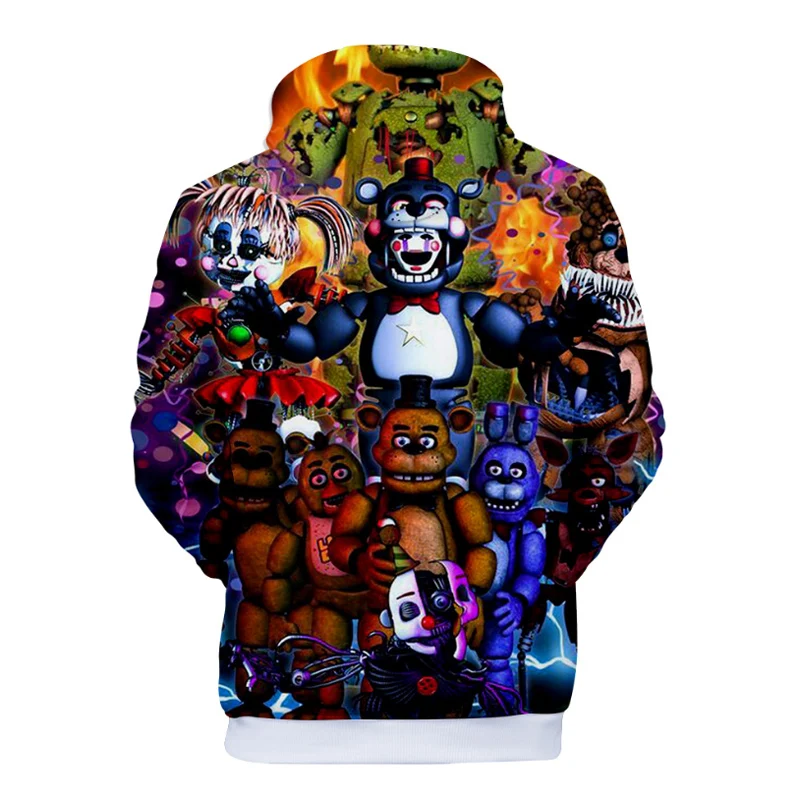 Игра Five Nights At Freddy's FNAF Косплей золотой Фредди Fazbear Foxy Бонни и Чика Mangle толстовки на молнии пальто Топы