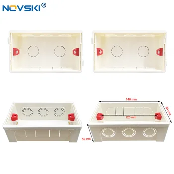 

NOVSKI 146 Type Mounting Darkbox, Adjustable Internal Cassette Junction Box, Back Box For Wall Switch and Socket, White