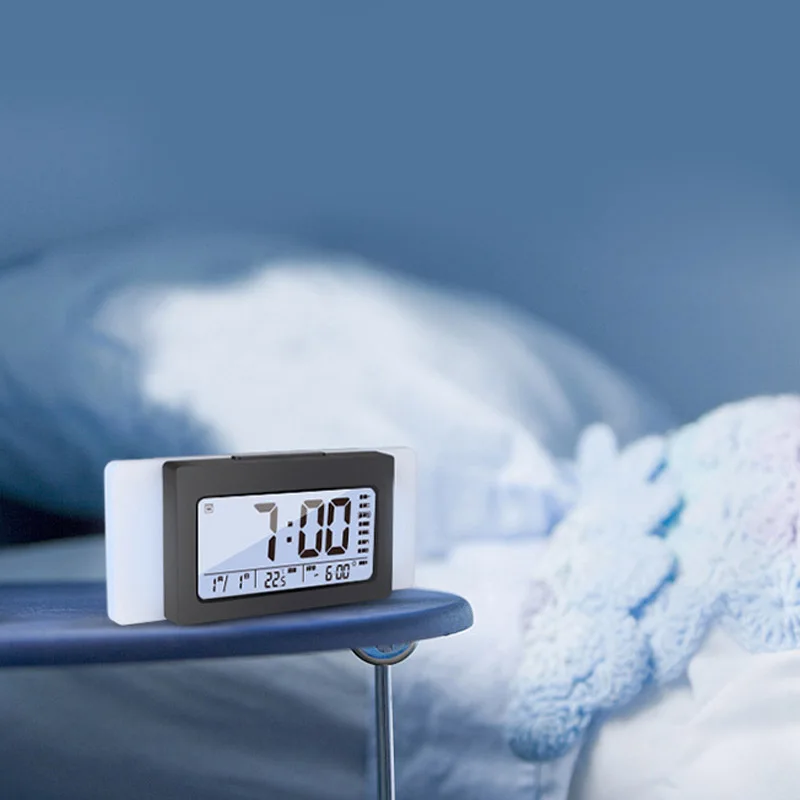 Digital Electronic alarm clock LED Intelligent Voice Report Night light Display