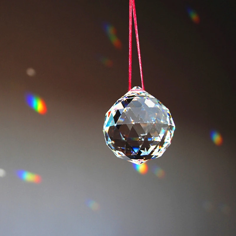 15mm 1 Piece Clear Crystals Glass Faceted Ball For Chandeliers Shinning Prism Pendant Sale Rainbow Light | Лампы и освещение