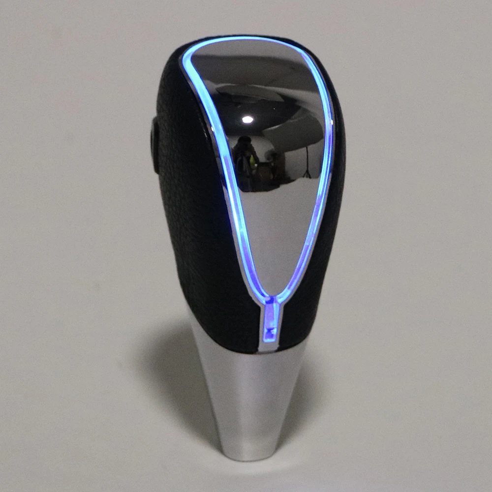 Синий LED Car Shift Knob Touch Motion Activated Auto Accessories Car Styling Gear Stick Shift Knob Cover Auto Automatic Gear Universal - Название цвета: Синий