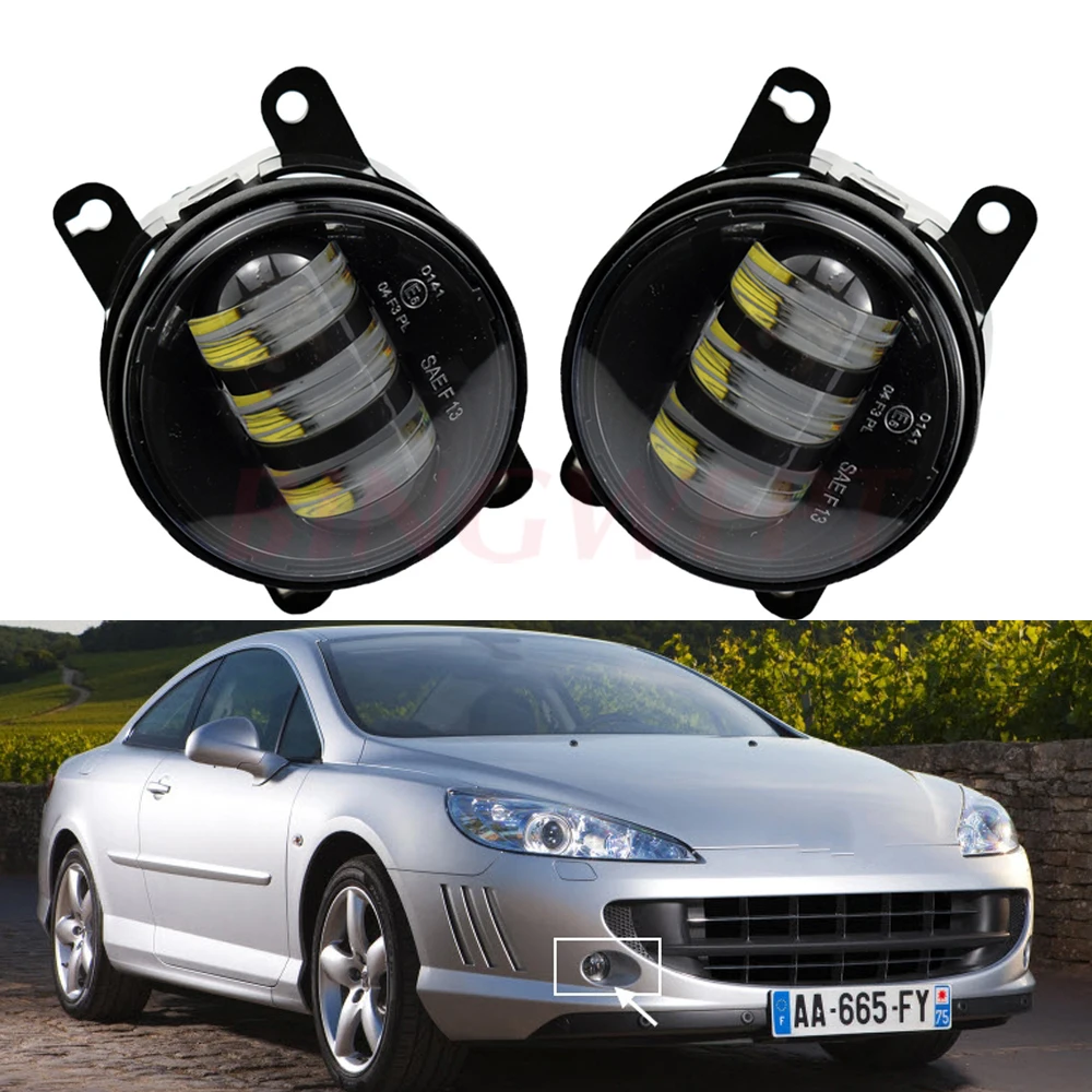2 шт. светодиодный туман светильник Лампа переднего бампера для Peugeot 407 купе 6C