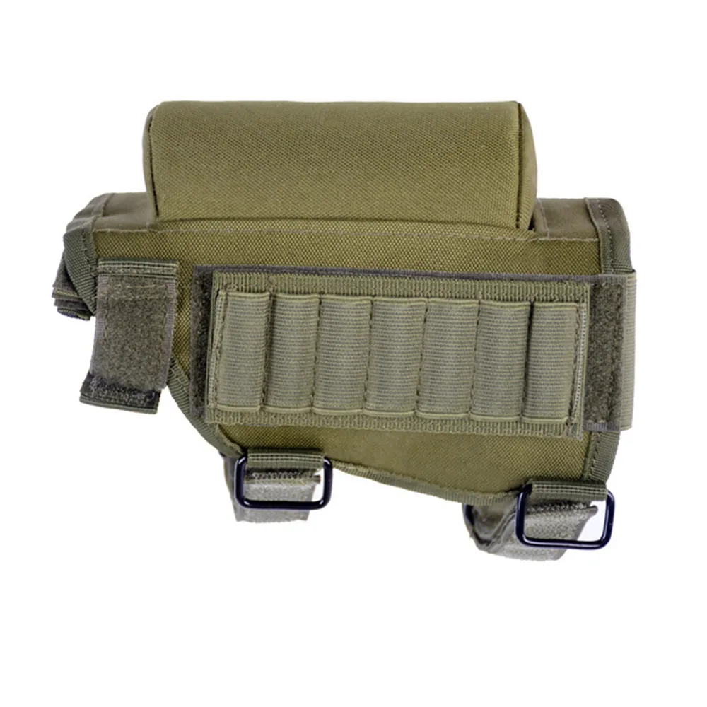 ArmyGreen Открытый тактические боеприпасы мешок держатель картриджа приклад разгрузка пистолет сумочка-магазин для приклада ружья чехол Shell боевой выстрел Охота Шестерни#6 - Цвет: ArmyGreen