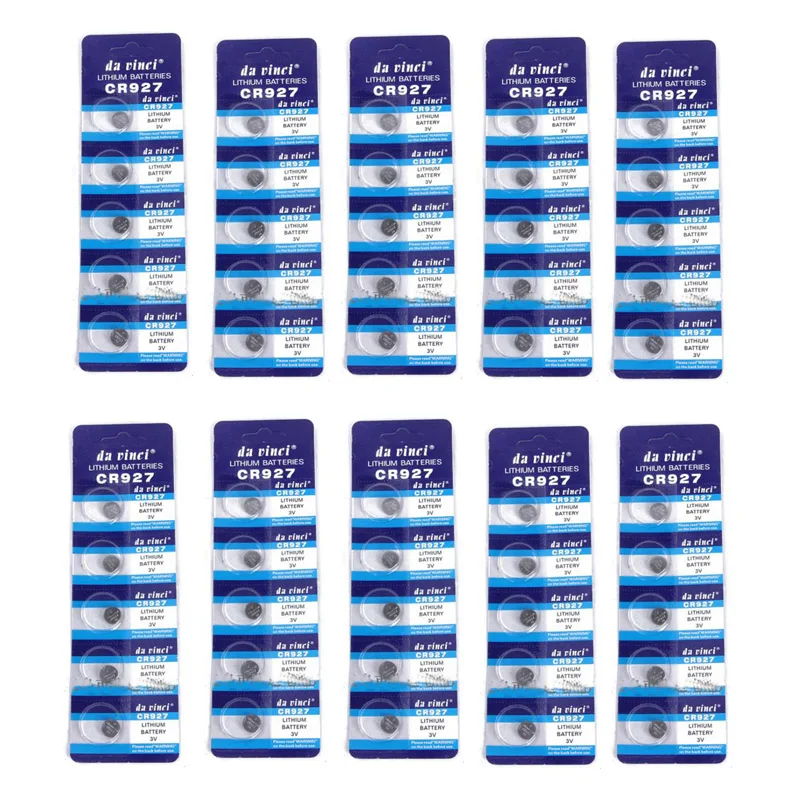 50 pces/10 cartões 3v 30mah cr927 br927 ecr927 lm927 5011lc kcl927 dl927 bateria da pilha da moeda do botão de lítio para brinquedos do relógio remoto