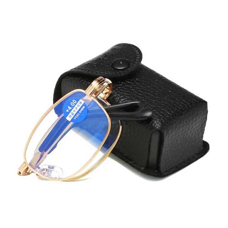 Anti blue alloy folding reading glasses for men women portable comfortable resin glasses elderly reading Glasses Goggles GZS22