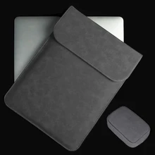 Бизнес ПУ сумки для женщин мужчин ноутбук рукав водонепроницаемый сумка для Macbook Air 13 чехол Pro retina 11 12 15 чехол для компьютера