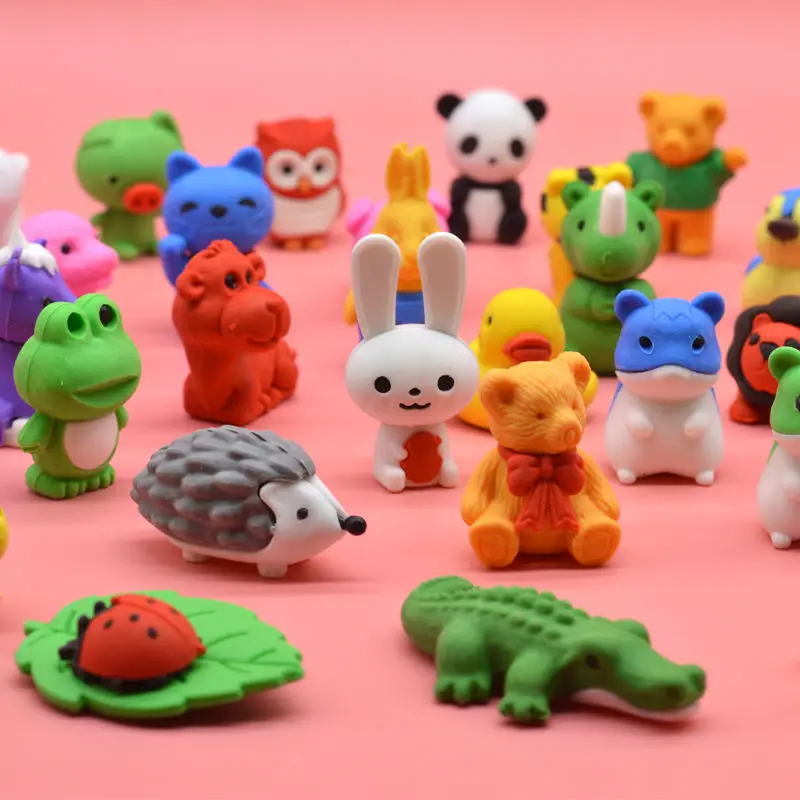 

Креативный мультяшный 3D трехмерный ластик с животными для начальной школы художественный ластик детский канцелярский призовой подарочные...