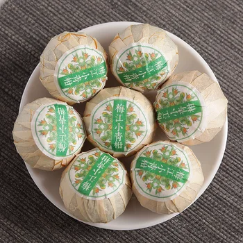 

Wholesale Yunnan Pu'er Tea 2019 Xinhui Meijiang Xiaoqing (Green Snake) Orange Court Pu'er Cooked Tea 500G Bulk