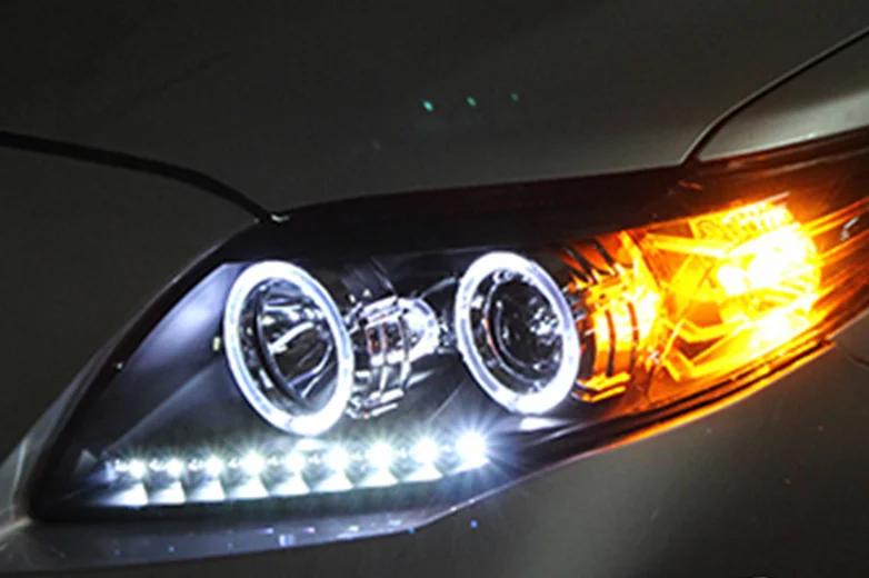 VLAND фабрика для Corolla фара в сборе 2008 2009 2010 модифицированный светодиодный Ангел глаз+ двойные линзы ксеноновые фары+ play and plug