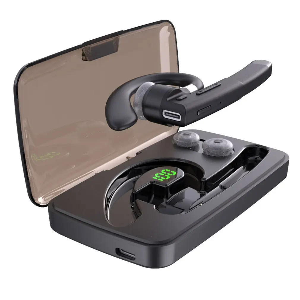 Portable Durable Rotatable Hands free Business Headphones With Microphone Ear Hook Sports Headphones