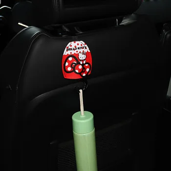 

1PC Car Seat Hook Kitty Cat Cartoon Seat Back Hook Multi-Functional Hidden Pothook Kawaii Car Organizer Car Accessories