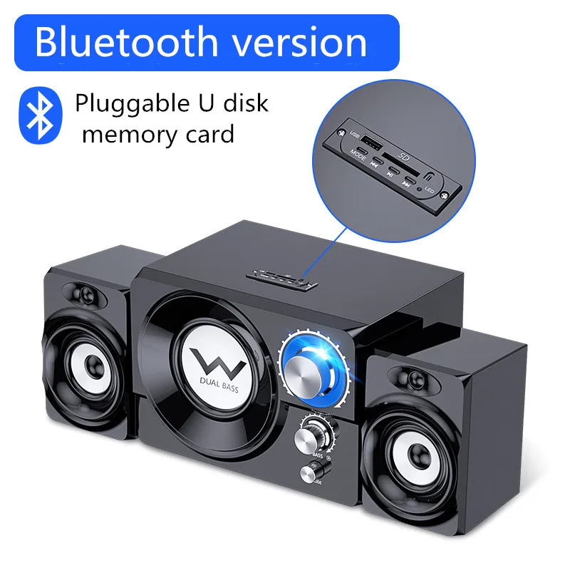 

Laptop Audio Home Desktop Speaker Overweight Subwoofer 2.1 Active Influence Speaker 3.5mm Audio Interface Multi-Function Use