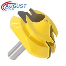 Augusttools haste 45 ° de bloqueio, ferramentas de fresa para trabalhar em madeira, fresa sem ponta 1/2 "1/4" 8mm"
