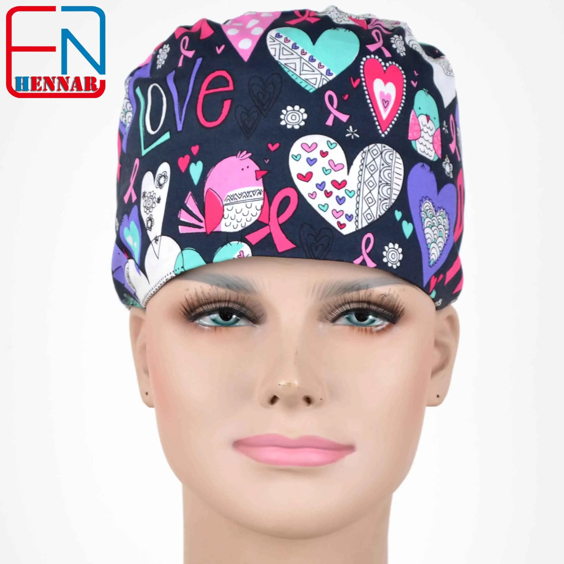 cap only Hennar medical scrub caps,unisex surgical caps,doctor caps,dentist caps,nurse caps - Color: cap only