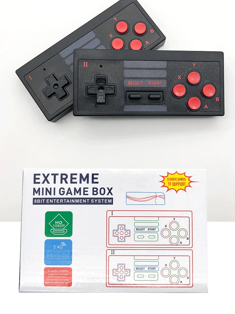 4K HD TV Game Console Built in 628 Classic Games Mini USB Vedio game Console Support Two Wireless Controller